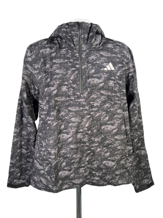 Adidas Men's Black/Gray Ultimate365 Tour Climaproof Anorak Jacket - M