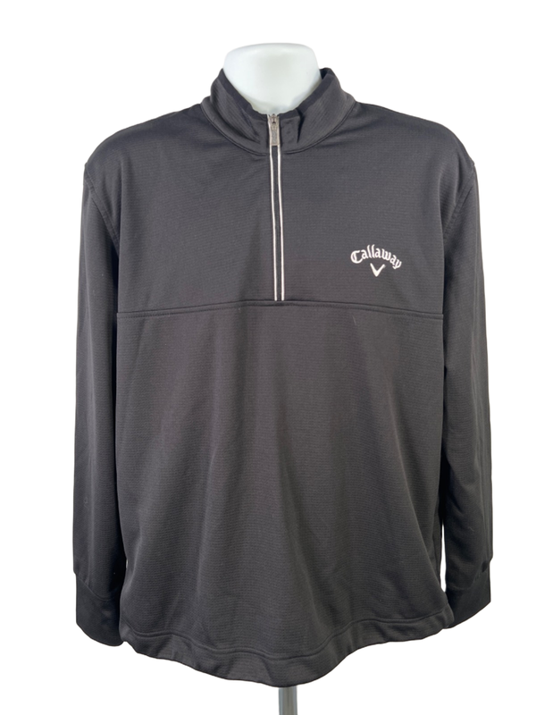Callaway Men's Black Weather Series Quarter Zip Pullover Sweatshirt - L