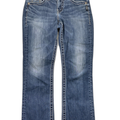Silver Women's Light Wash Embellished Suki Mid Rise Capri Jeans -