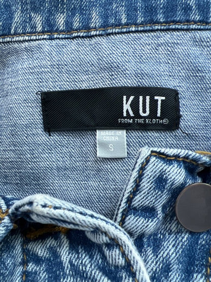 Kut From The Kloth Women’s Light Wash Distressed Jean Jacket - S image 3