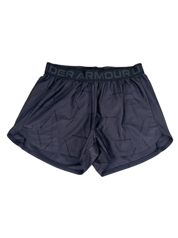 Under Armour Women's Gray/Blue Loose Fit Play Up Athletic Shorts - S