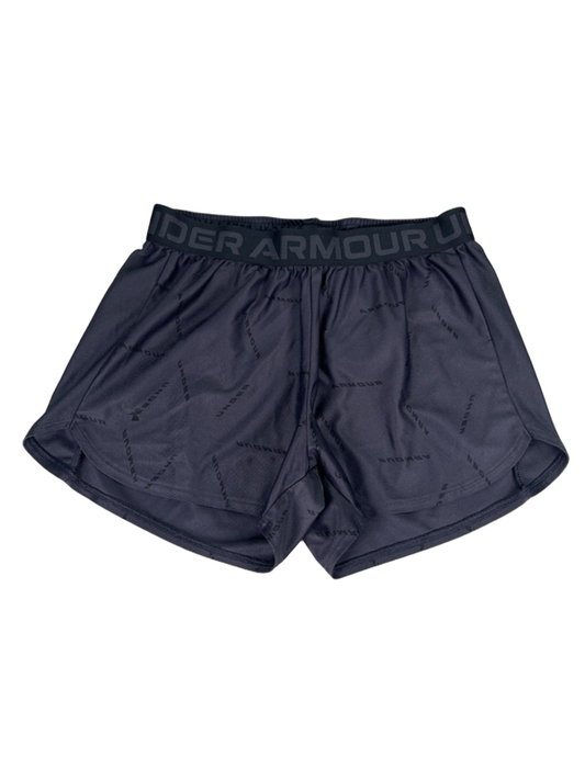 Under Armour Women's Gray/Blue Loose Fit Play Up Athletic Shorts - S