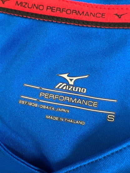 Mizuno Men's Blue Performance Elite Short Sleeve Polo Baseball Jersey - S image 3