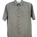 Croft & Barrow Men's Gray Easy Care Short Sleeve Button Up Shirt - XL