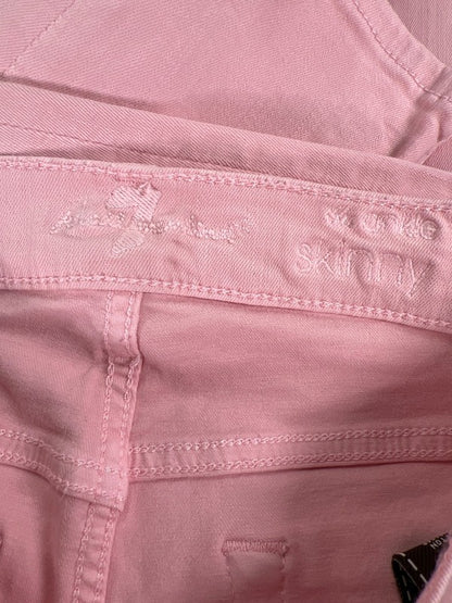 Seven 7 For All Mankind Women's Pink Anke Skinny Denim Jeans - 28 image 3