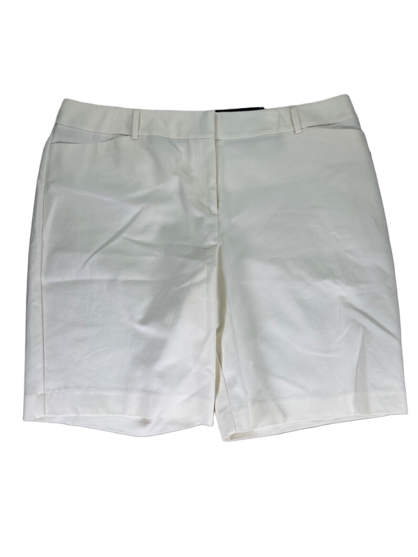 Apt 9 Women's White Essentials Mid Rise Bermuda Shorts - 16