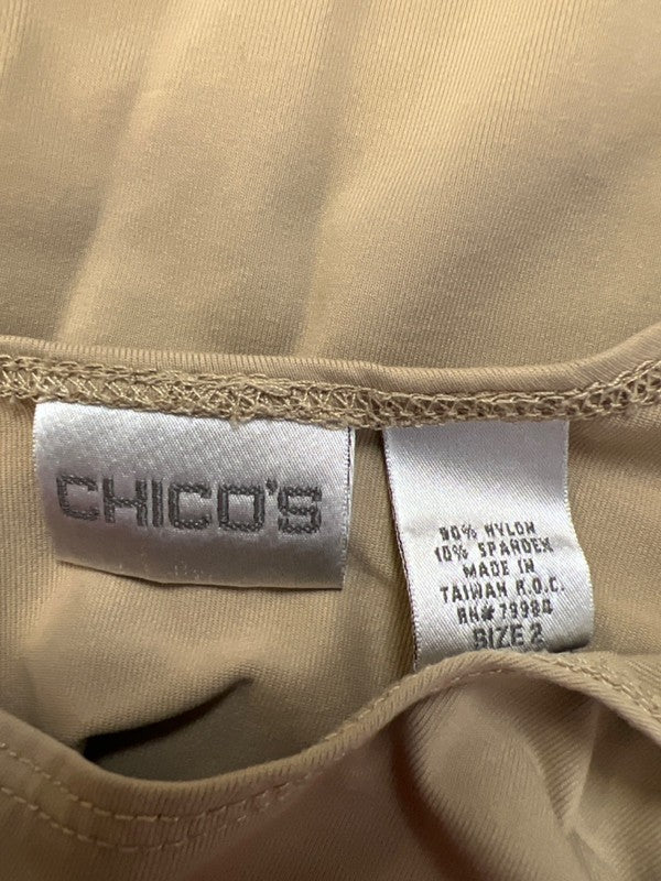 Chico's Women's Tan Microfiber Sleeveless Tank Top - 2/US 12 image 3