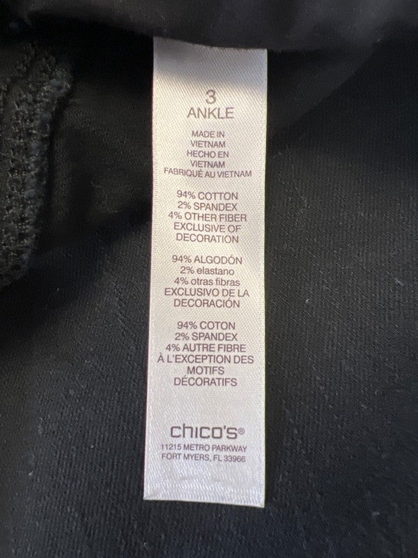 Chico's Women's Black Perfect Stretch Girlfriend Slim Leg Ankle Jeans - 3/US 16 image 4