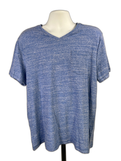 Marc Anthony Men's Blue Slim Fit Linen Blend Short Sleeve T-Shirt - XL