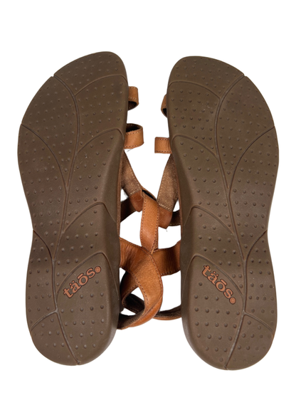 Taos Women's Brown Leather Trophy 2 Strappy Sandals - 9 image 7