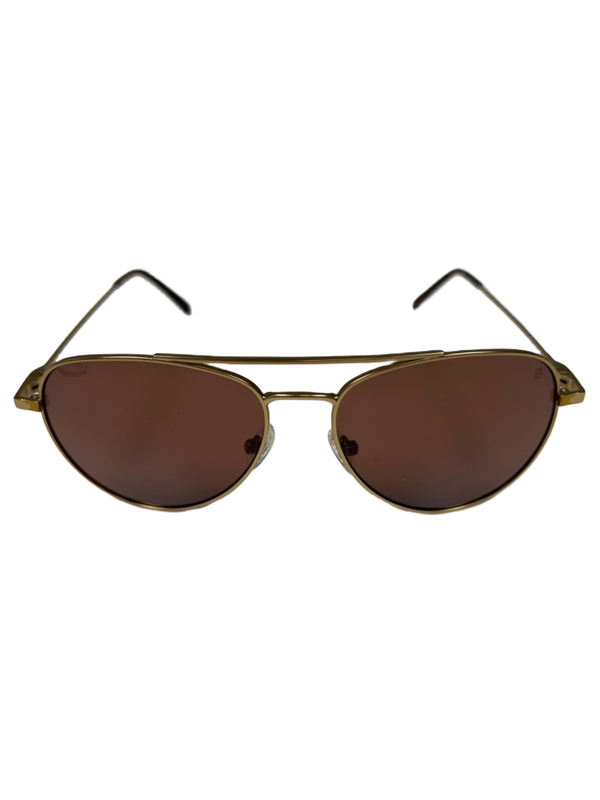 Karun Unisex Gold Tone Aviator Tortoise Sustainable Sunglasses W/ Case image 6