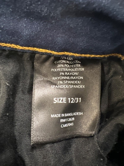Tahari Women's Dark Wash Sharon Double Button Roll Cuff Skinny Jeans - 12/31 image 4