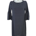 White House Black Market Women's Blue 3/4 Bell Sleeve Sheath Dress - XS
