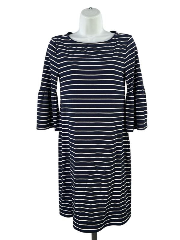 White House Black Market Women's Blue 3/4 Bell Sleeve Sheath Dress - XS