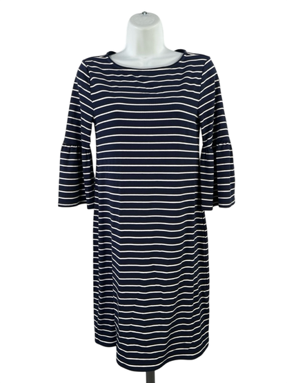 White House Black Market Women's Blue 3/4 Bell Sleeve Sheath Dress - XS