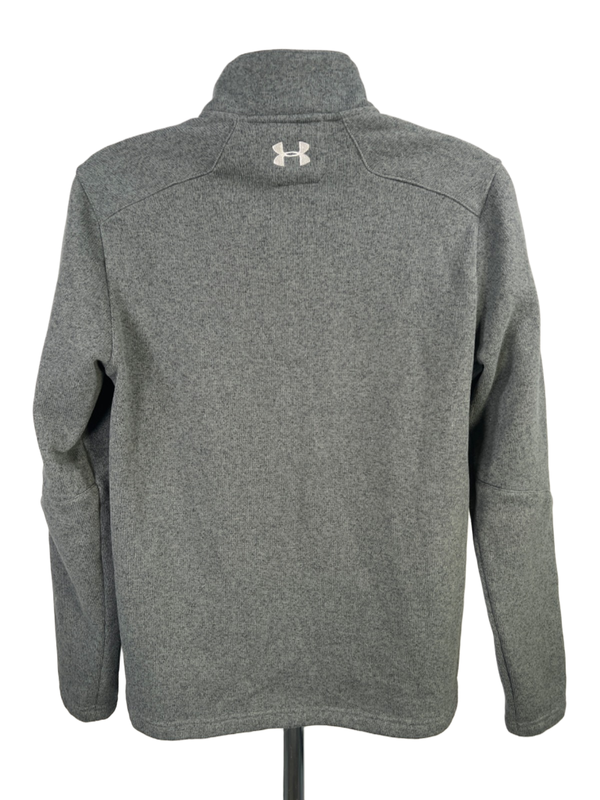 Under Armour Men's Gray Coldgear Specialist Storm Quarter Button Sweater - L image 2