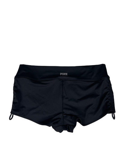Victoria Secret PINK Women's Black Gym To Swim Micro Ruched Shortie Shorts - L image 2