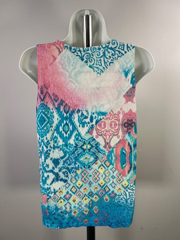 Chico's Women's Blue Tank Top with 3/4 Sleeve Cardigan Set - 0/US S image 4