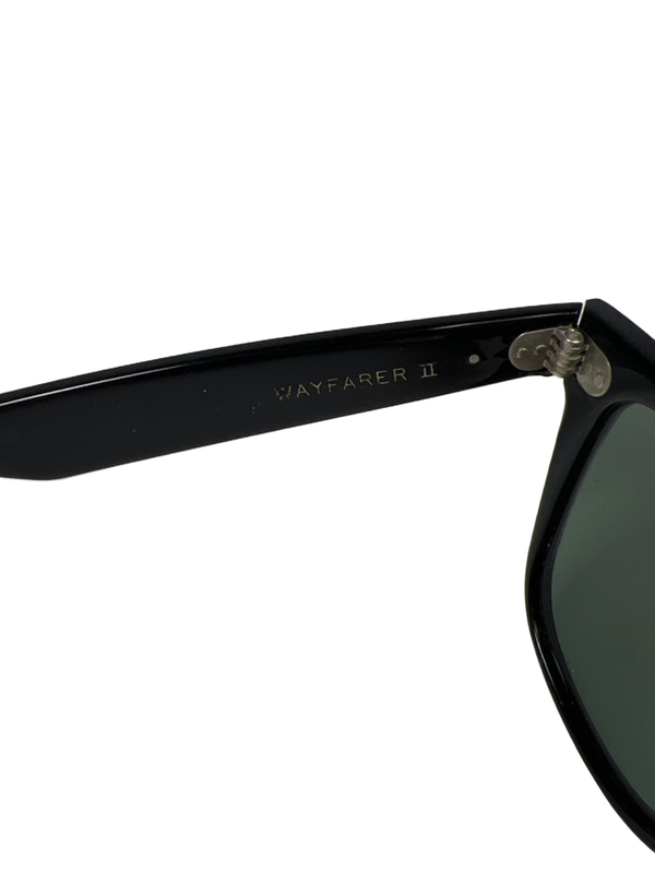 Ray-Ban Unisex Black Vintage B&L Wayfarer II Sunglasses W/ Case image 7
