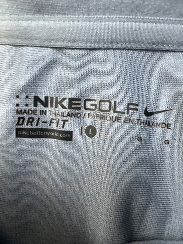 Nike Men's Gray Dri-Fit Short Sleeve Golf Polo Shirt - L image 3