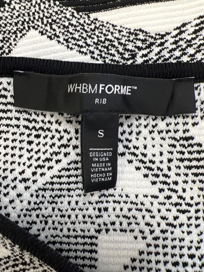 White House Black Market For Me Women's Black Sculpt Jacquard Sweater Tank - S image 3