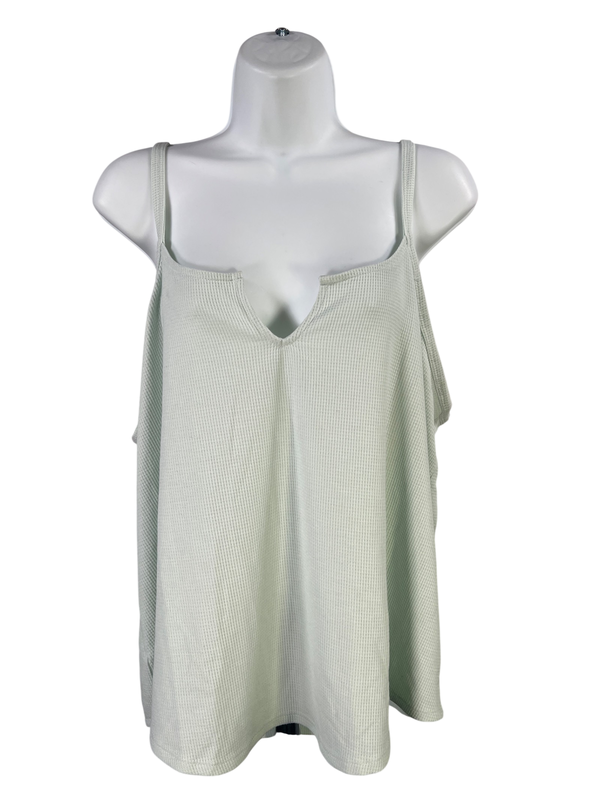 Athleta Women's Mint Blue Waffle Knit Cami Tank Top - XL