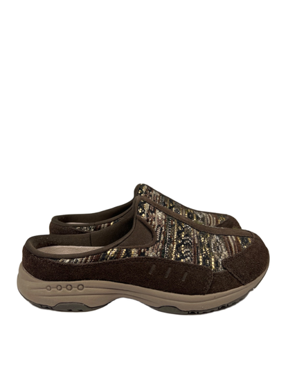 Easy Spirit Women's Green Textured Travel Time Slip On Clogs - 7 Wide