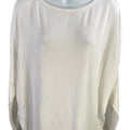 White House Black Market Women’s Ivory/White Long Sleeve Sweater Shirt - S