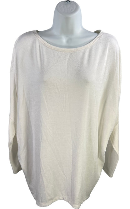 White House Black Market Women’s Ivory/White Long Sleeve Sweater Shirt - S image 2