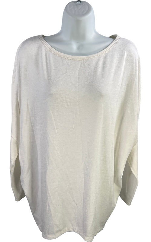 White House Black Market Women’s Ivory/White Long Sleeve Sweater Shirt - S image 2