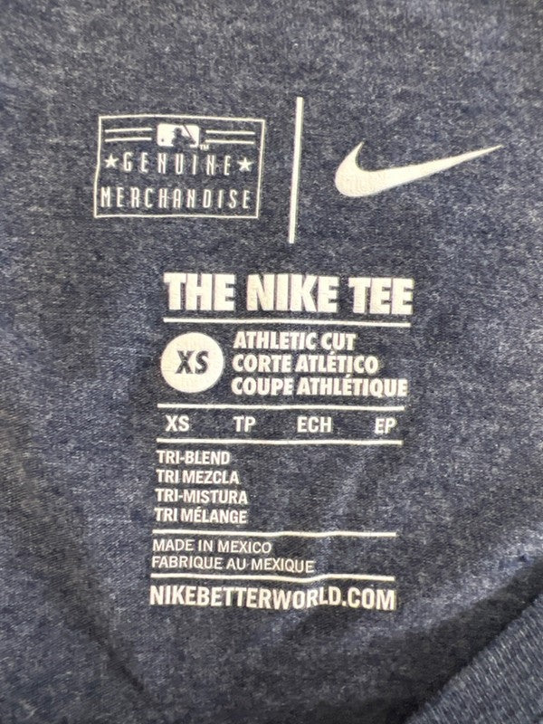 Nike Women's Blue/Orange MLB Detroit Tigers Athletic Cut Long Sleeve Shirt - XS image 3