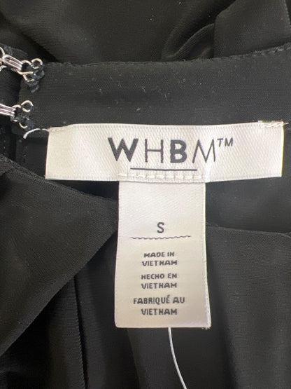 White House Black Market Women's Black Shirred Neck Sleeveless Blouse - S image 3
