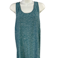 32 Cool Women's Blue Heathered Racerback Sleeveless Athletic Tank Top - L