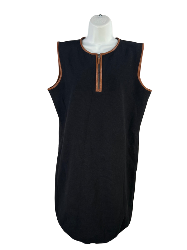 Lauren Ralph Lauren Women's Black/Brown Sleeveless Dress - XL