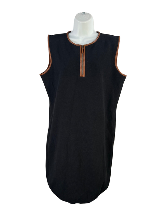 Lauren Ralph Lauren Women's Black/Brown Sleeveless Dress - XL