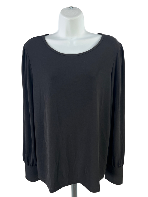 Tahari Women's Black Long Sleeve Blouse - XL