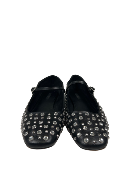 Steve Madden Women's Black Maple Rhinestone Mary Jane Ballet Flats - 8 image 2