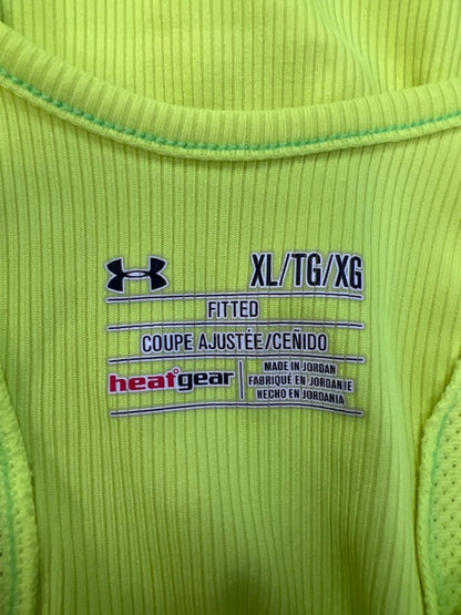 Under Armour Women's Green Heatgear Fitted Sleeveless Athletic Tank Top - XL image 3