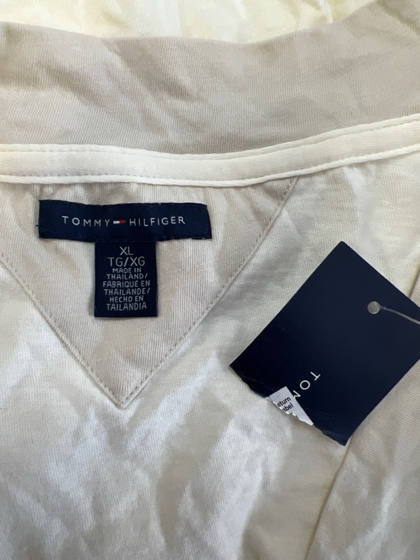Tommy Hilfiger Women's Light Yellow V-Neck Shirt - XL image 3