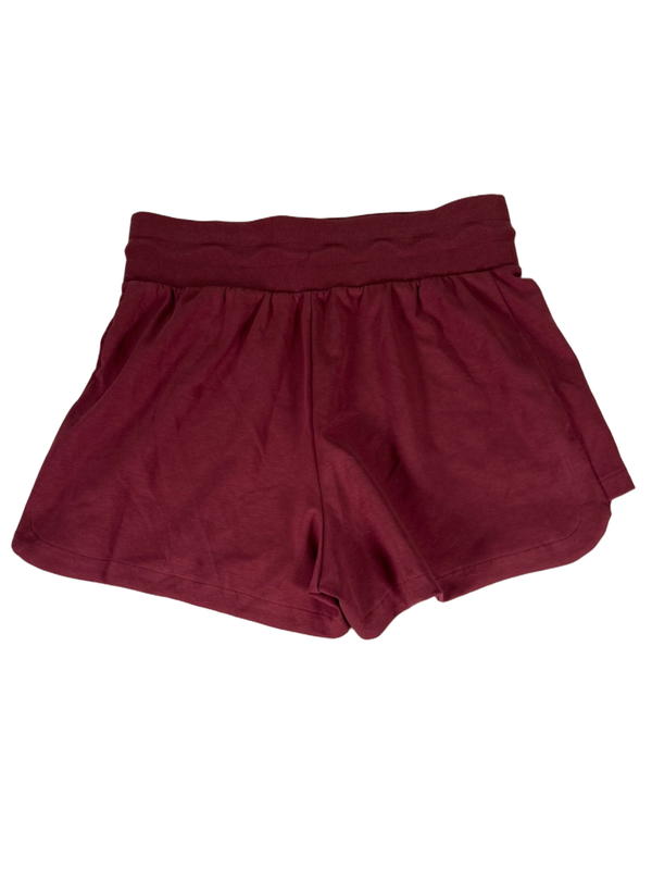 Old Navy Women's Burgundy Dynamic Fleece Extra High Rise Active Shorts - L image 2