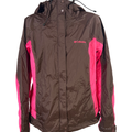 Columbia Women's Brown/Pink Waterproof Full Zip Omni-Shade Rain Jacket - L