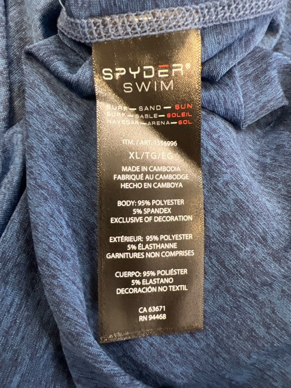 Spyder Swim Men's Blue Long Sleeve UPF Rash Guard Shirt - XL image 4
