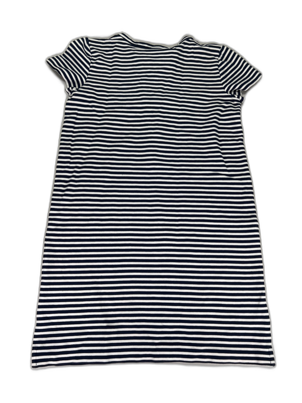 J.Crew Women's Blue/White Striped Short Sleeve Knit T-Shirt Dress - XS image 2