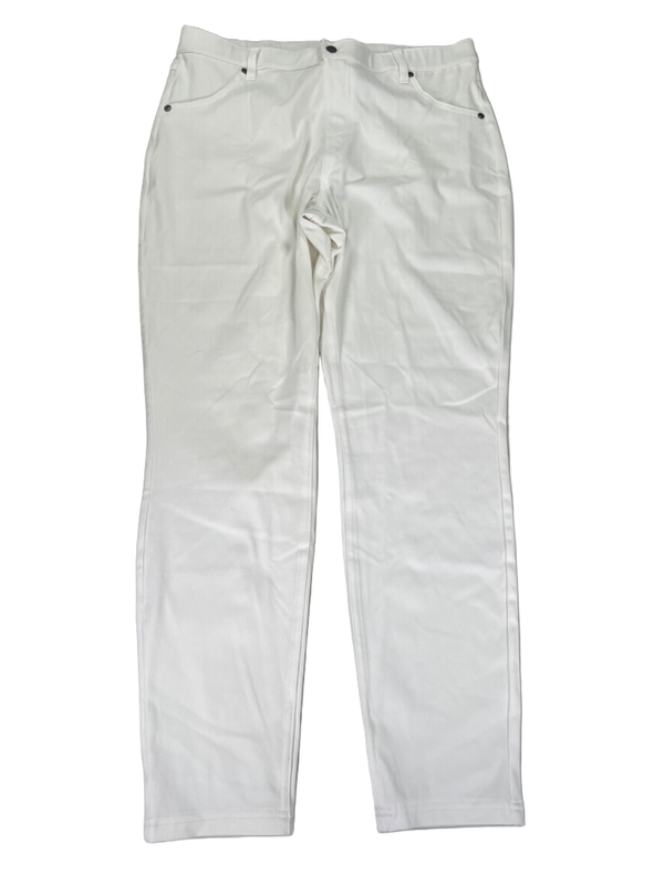 Hue Women's White Soft Touch Stretch Denim High Rise Jegging Pants - XL
