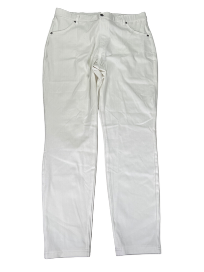 Hue Women's White Soft Touch Stretch Denim High Rise Jegging Pants - XL