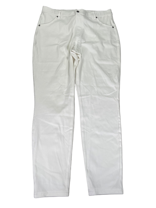 Hue Women's White Soft Touch Stretch Denim High Rise Jegging Pants - XL