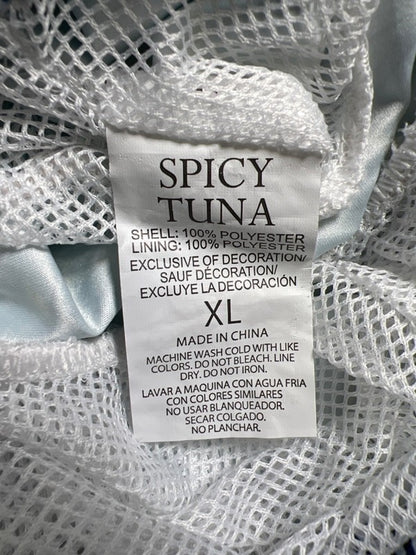 Spicy Tuna Men's Blue Pineapple Graphic Mesh Lined Swim Trunks - XL image 4