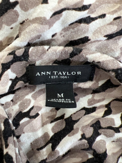 Ann Taylor Women's Beige/Black Halter Tie Tunic Blouse - M image 3