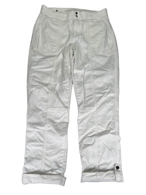 White House Black Market Women's White Pret-A-Pedi Roll Leg Pants - 4