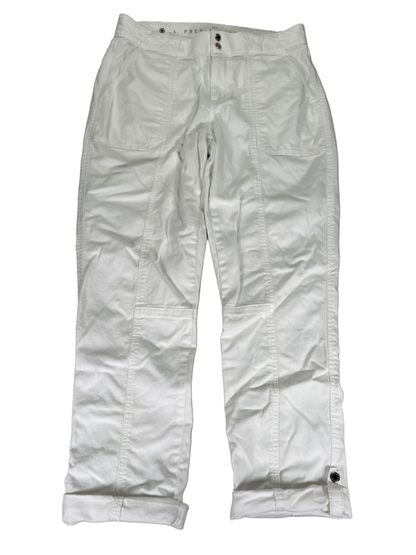 White House Black Market Women's White Pret-A-Pedi Roll Leg Pants - 4